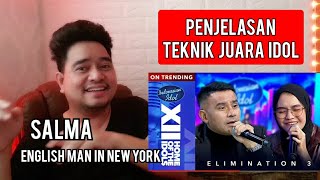 Reaction SALMA - ENGLISH MAN IN NEW YORK | ELIMINATION 3 INDONESIAN IDOL 2023
