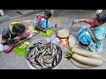 How santali TRIBE COUPLE cooking &amp; eating TYANGRA fish recipe with RADISHES | New style fish recipe