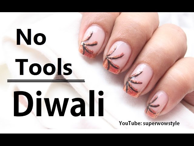 No Tools Nail Art || Diwali Nail Designs || superwowstyle (Indian Beauty  Blogger) - YouTube