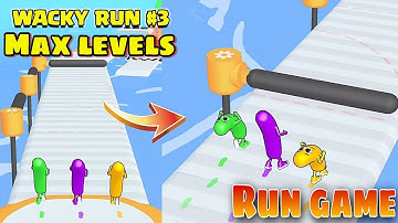Wacky Run!🏃‍♀️😇🤑Gameplay Max🥳 levels Run game 🏃‍♀️🏃‍♀️🤠in (Android-IOS) #gameplay #game #mobilegames