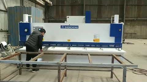 E21 Hydraulic Plate Shearing Machine working video