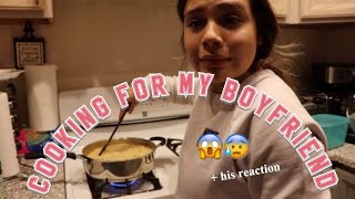COOKING MY BOYFRIEND HIS FAVORITE MEAL (FAIL) *GOT HIS REACTION ! Resimi