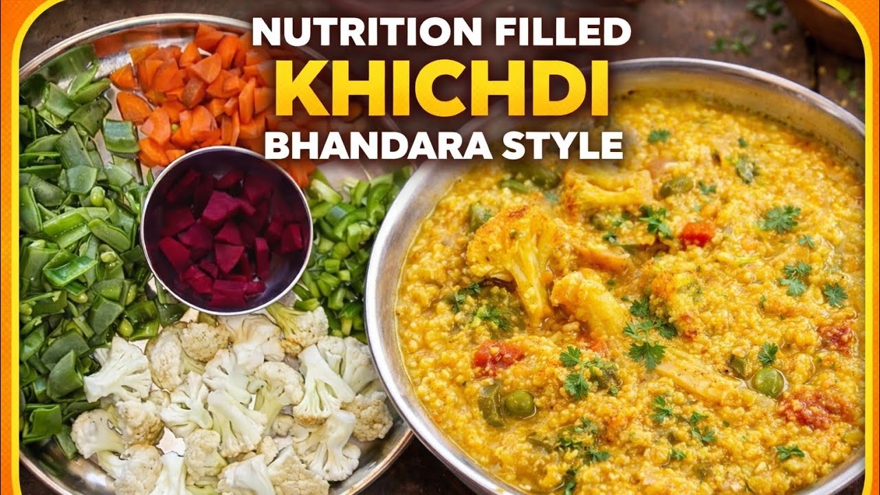 Healthy vegetable khichdi recipe | एकदम भंडारा स्टाइल खिचड़ी 😋 | कुकर नहीं, पतीले में | 