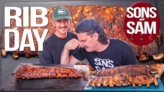 THE SONS OF SAM THE COOKING GUY MAKE RIBS FOR THE VERY FIRST TIME...SUCCESS OR DISASTER??