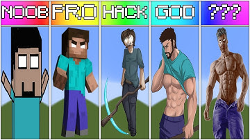 Pixel Art | NOOB vs PRO vs HACKER vs GOD vs ??? | Herobrine in Minecraft