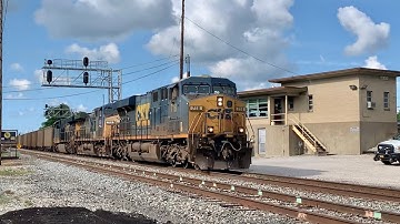 Coal Train At Big Sandy Jct, 2 Mile Long Intermodal Train W/2 DPUs Crosses GIGANTIC Railroad Trestle