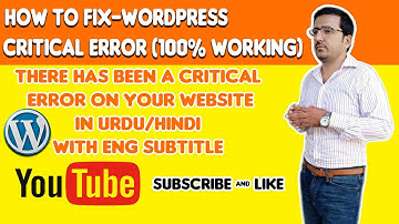 There Has Been A Critical Error On Your Website in Hindi Urdu |Critical Errors - WordPress|femrush