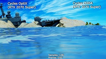Blender 2.81 / render comparison CUDA vs OptiX