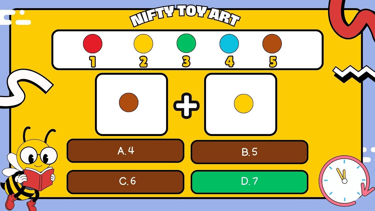 Easy Color Addition for Kids #7 | Learn 1–5 Math Counting | Color Coding for kids