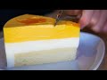 Delicious 3 Layer Mango Mousse Cake Recipe | Mood For Food