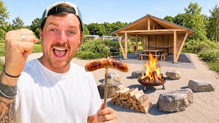 The perfect barbecue hut for a campsite? This is our result!