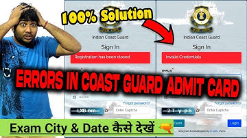 Invalid Credentails/Registration has been Closed Problem Solved 🔫100% Solution🔫 Coast Login Problem