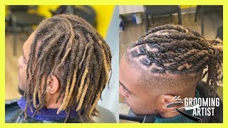 High Top Locs Transformation (Rope Twist, Bald Fade, & Beard Maintenance)