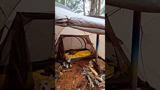 hot tent solo overnight camping sneak peek