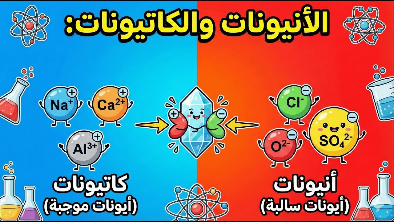 الدرس الثاني الأحماض والقلويات (رموز الأنيونات والكاتيونات) الجزء 1
