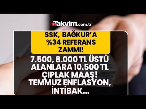 SSK, Bağkur'luya %34 referansla zam tablosu şekillendi! 7.500, 8.000 TL alanlara 10.500 TL çıplak ma