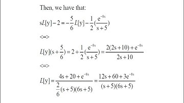 Differential Equations - Heaviside Functions and Laplace Transforms