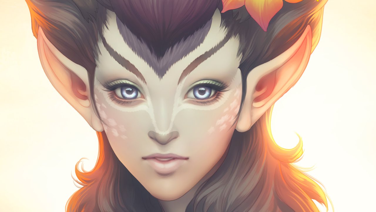 paint net Deer Princess Painting