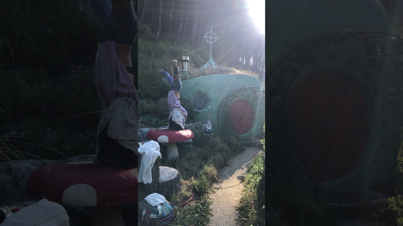 handstand atcoder Hobbit Hole, Gasquet, California