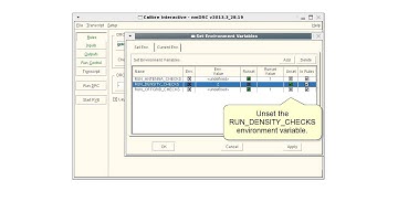 How to set environment variables in Calibre Interactive for rule file control