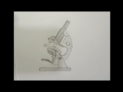 How to Draw compound of microscope easy step by step#easydrawing #art # ...