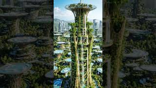 🌿 A BAMBOO TREE HIGHRISE BUILDING 🌍🏙️ #shortsfeed #trendingshorts #youtubeshorts #bamboohouse #viral
