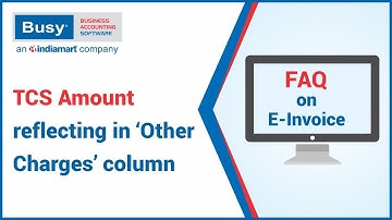 TCS amount reflecting in Other Charges column (English)