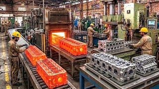 Industrial Cylinder Head Manufacturing || Complete Casting & Machining Process