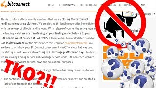 BITCONNECT SHUT DOWN DONT BE FOOLED BY WHAT THEY TELL YOU TO DO WITH YOUR BCC TOKENS