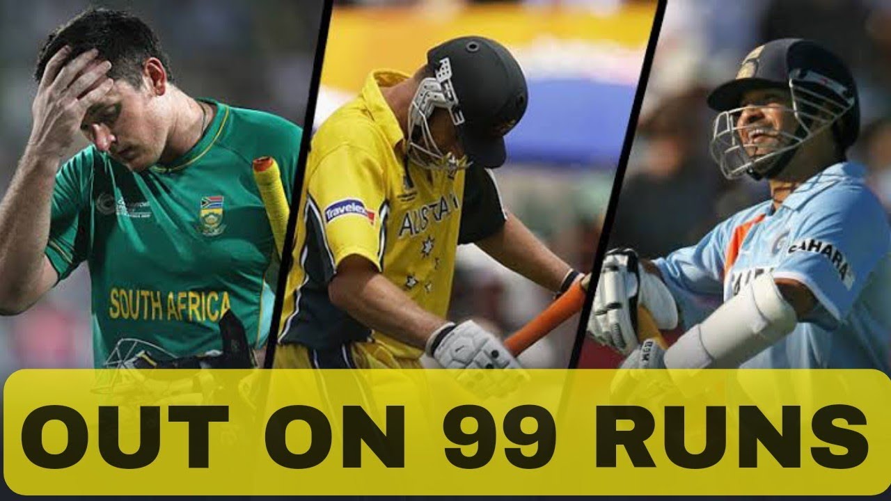 OUT on 99 runs most unlucky playercricket cricketnews YouTube