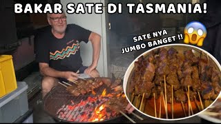 Bikin sate daging sapi di tasmania lengkap dengan bumbu kacang nya
