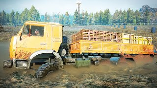 Kamaz 4x4 Stuck in Mud -  SnowRunner