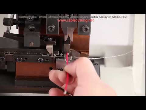 Electronic Cable Terminal Crimping Machine, Horizon Trilateral Feeding Applicator 30mm Stroke