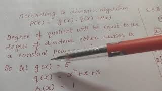 Polynomials satisfying division algorithm Polynomials satisfying division algorithm
