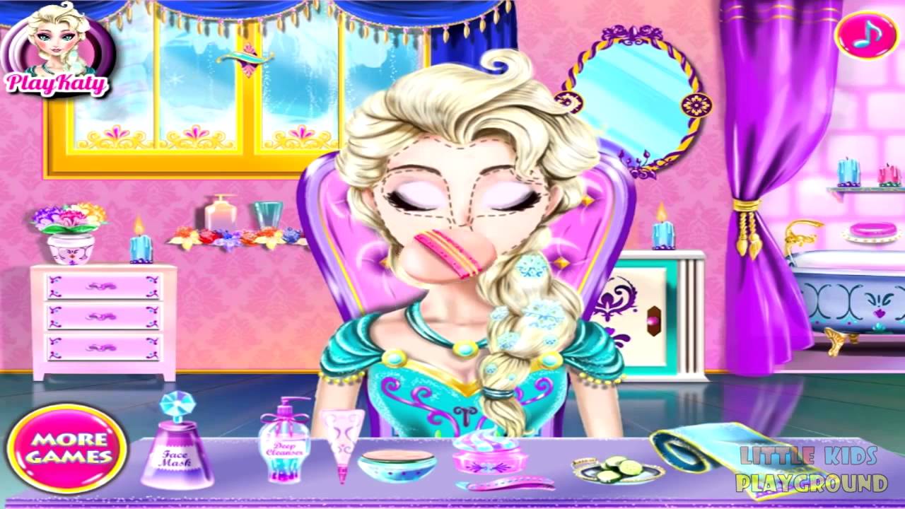 Disney Princess Frozen Elsa Total Makeover Video Game For Little Girls ...