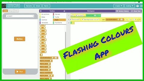Flashing Colours App || Learn To Change The Properties of Design Elements in App Lab