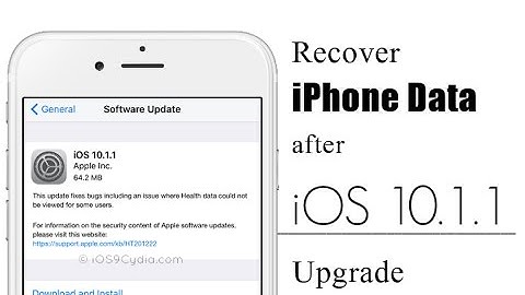 Recover Lost Data from iPhone after iOS 10.1.1 Update
