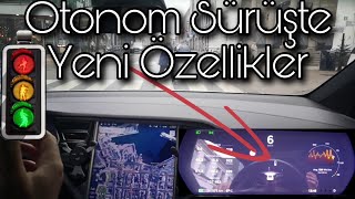 Tesla Otopilotu Artık Kırmızı Işık ve Kavşaklarda Duruyor | Hız Levhalarınıda Okuyor