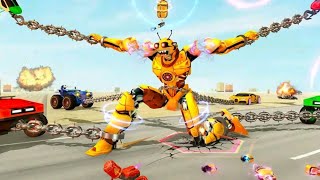 Robot Car Transformation - Helicopter Transform Hero Futuristic Car Robot Future War Game screenshot 1