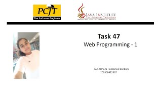 Celebrity Task 47 | Web programming-1 | Java Institute Wealth