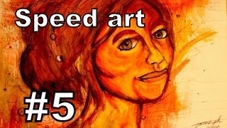 Speed Painting Watercolor Hot Portrait
