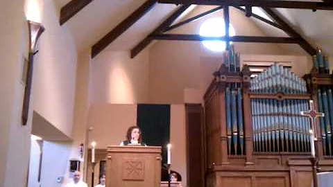 Rev. Sarah Lapenta-H preaching, Pentecost 2011