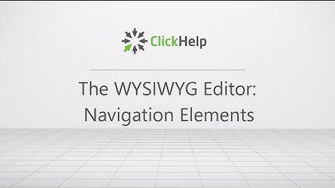 Navigation Elements in Topics: See Also, Next/Previous Links