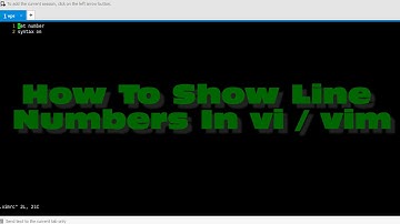 How To Show Line Numbers In vi / vim