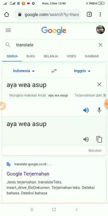Aya wea asup