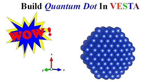 VESTA Software - Build Quantum Dot