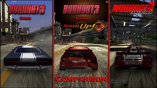 Comparando Demo & Alpha & V. Final - Burnout 3 Takedown