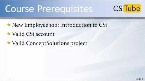 New Employee 104 - CSi Programs Module