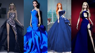 How to make 3 blue gowns 👗 for Barbie doll #barbie #gown #youtube #diy