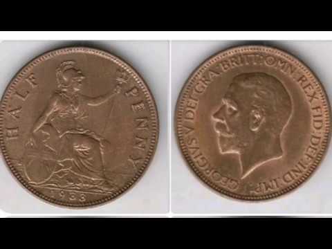 UK 1933 HALF PENNY Coin VALUE - King George V 1933 Half Penny WORTH?